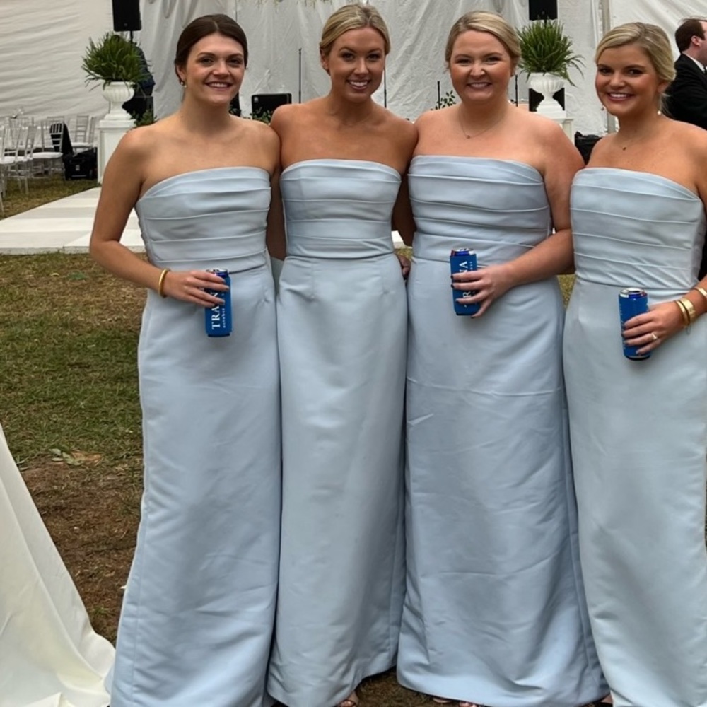 amsale Sonia dress, ICE BLUE, size 6